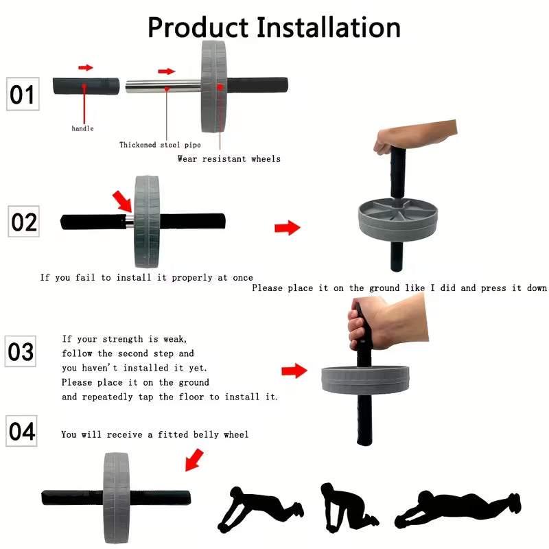Ab Roller Wheel - Core Strength Trainer for Men