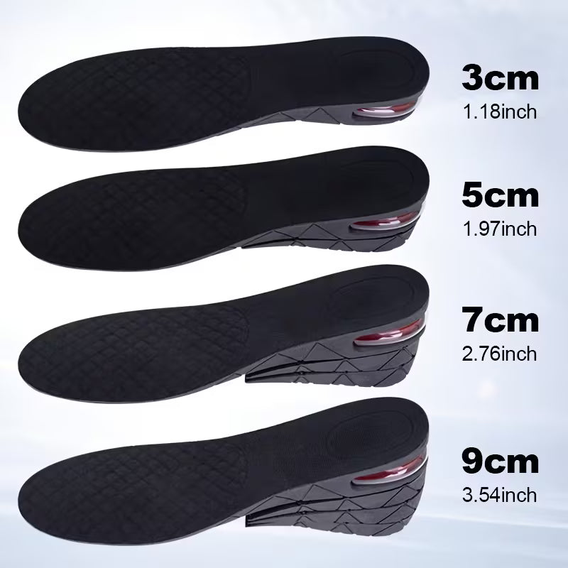 Height Increase Insoles - Invisible Elevator Shoe Inserts (3-9cm Adjustable)