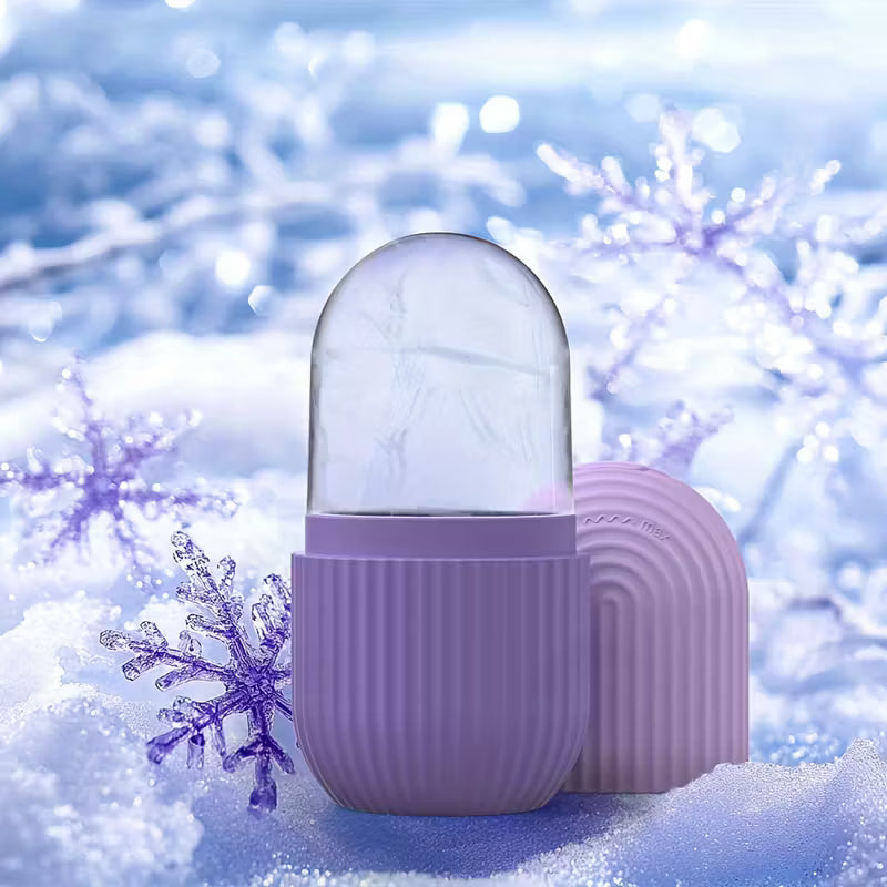 Facial Ice Roller - Skin Tightening & De-Puffing Tool for Face & Eyes